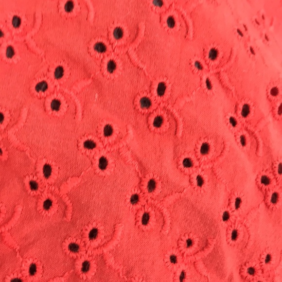 Lili Rose size L, eyelet lace empire waist tank/tunic w/mother of pearl buttons - Picture 5 of 6